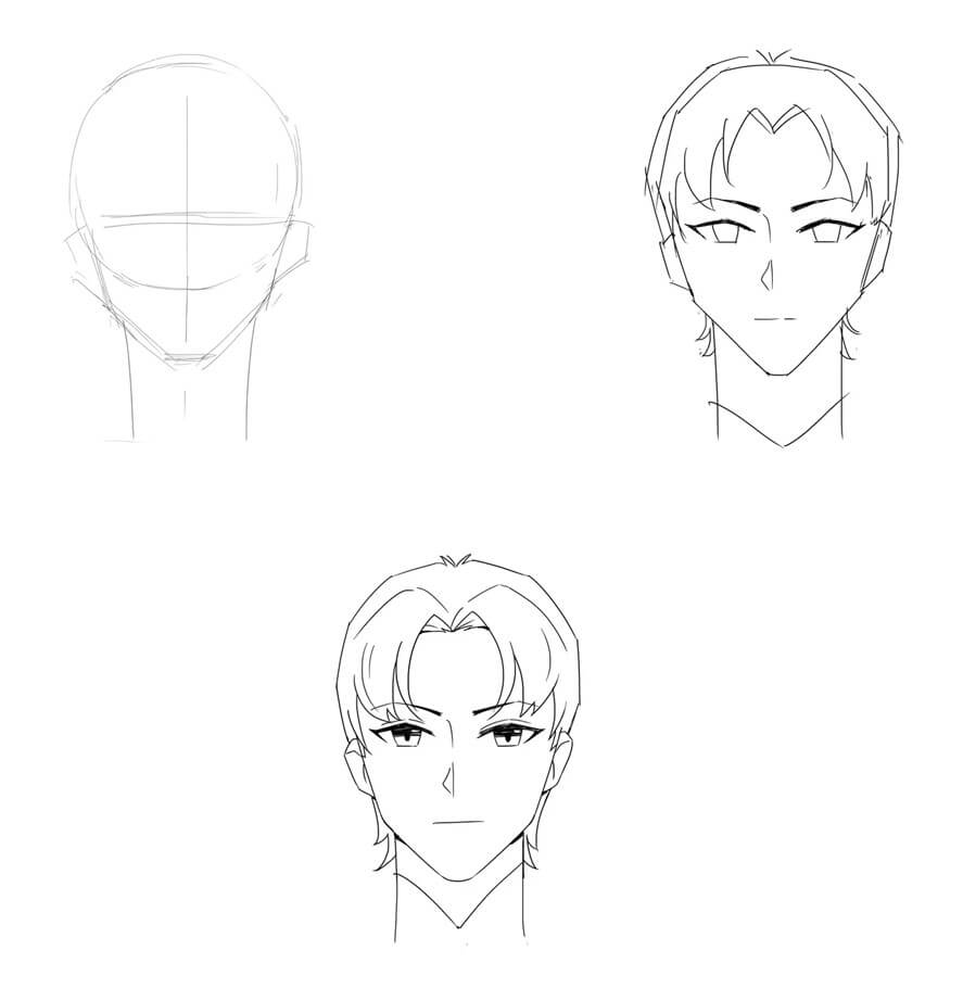 How to draw Anime Face idea (13)