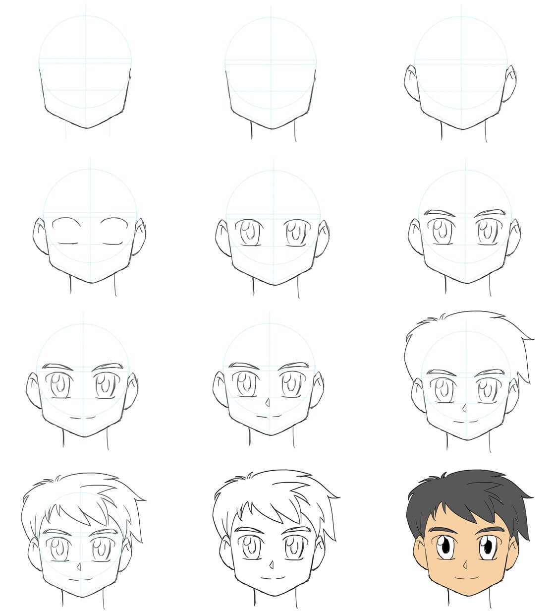 How to draw Anime Face idea (15)