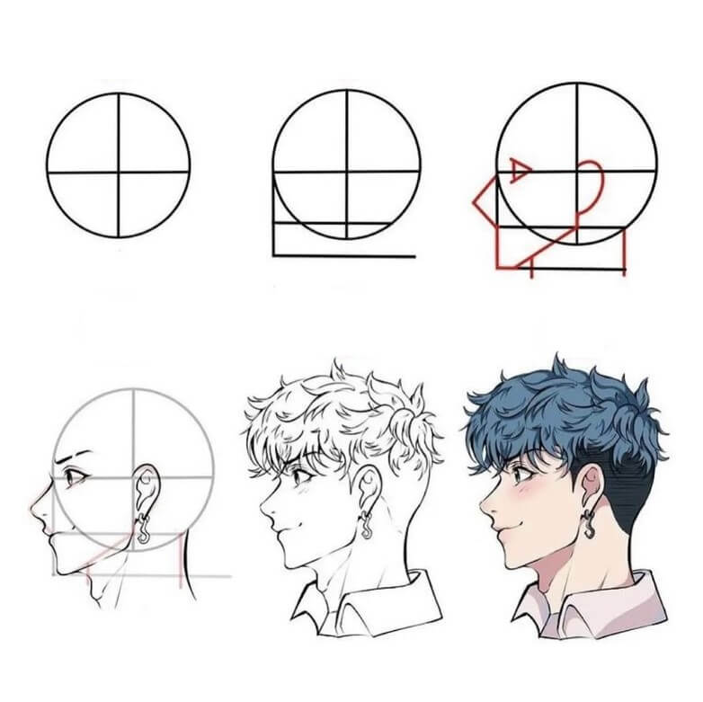 How to draw Anime Face idea (19)