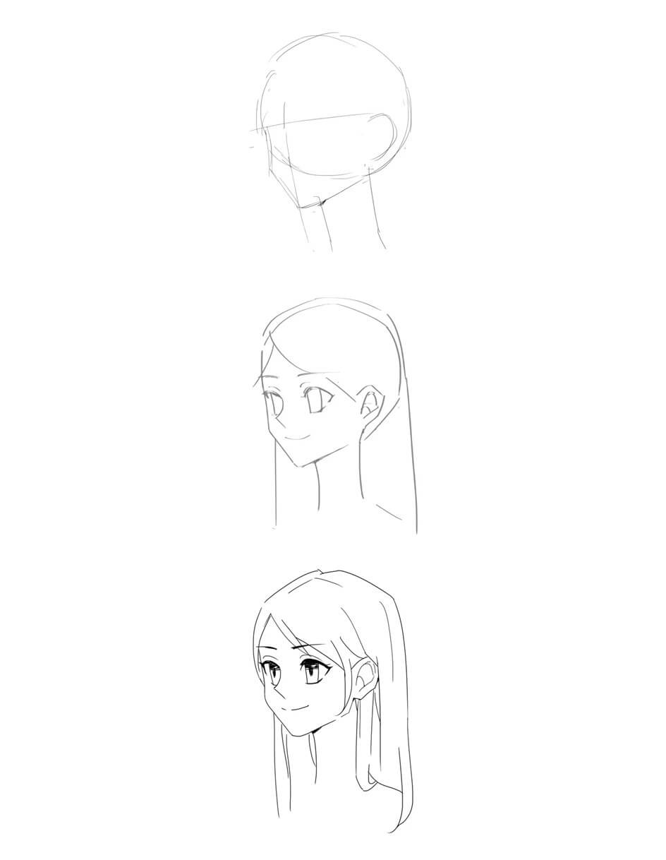 How to draw Anime Face idea (20)