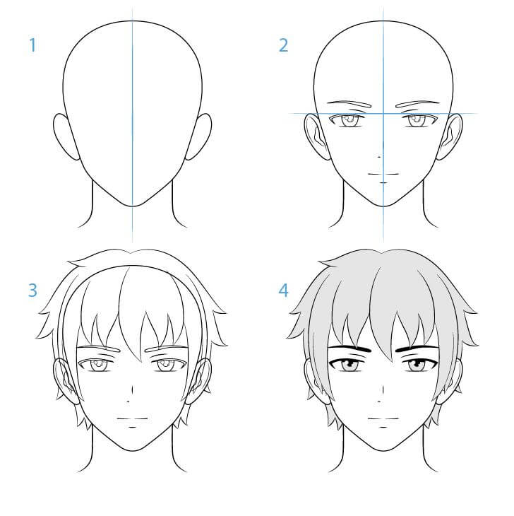 How to draw Anime Face idea (8)