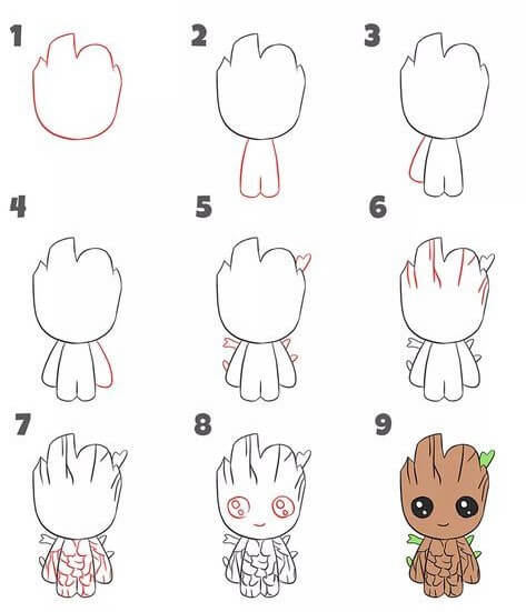 Baby Groot (2) Drawing Ideas