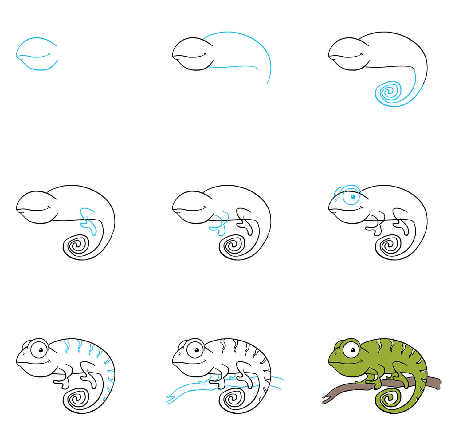 How to draw Chameleon idea (11)