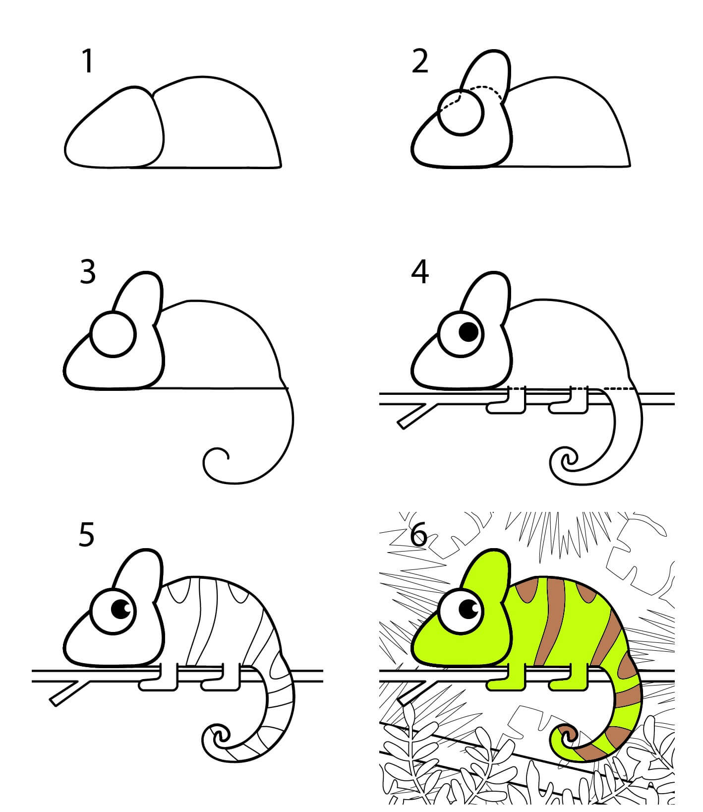 How to draw Chameleon idea (12)