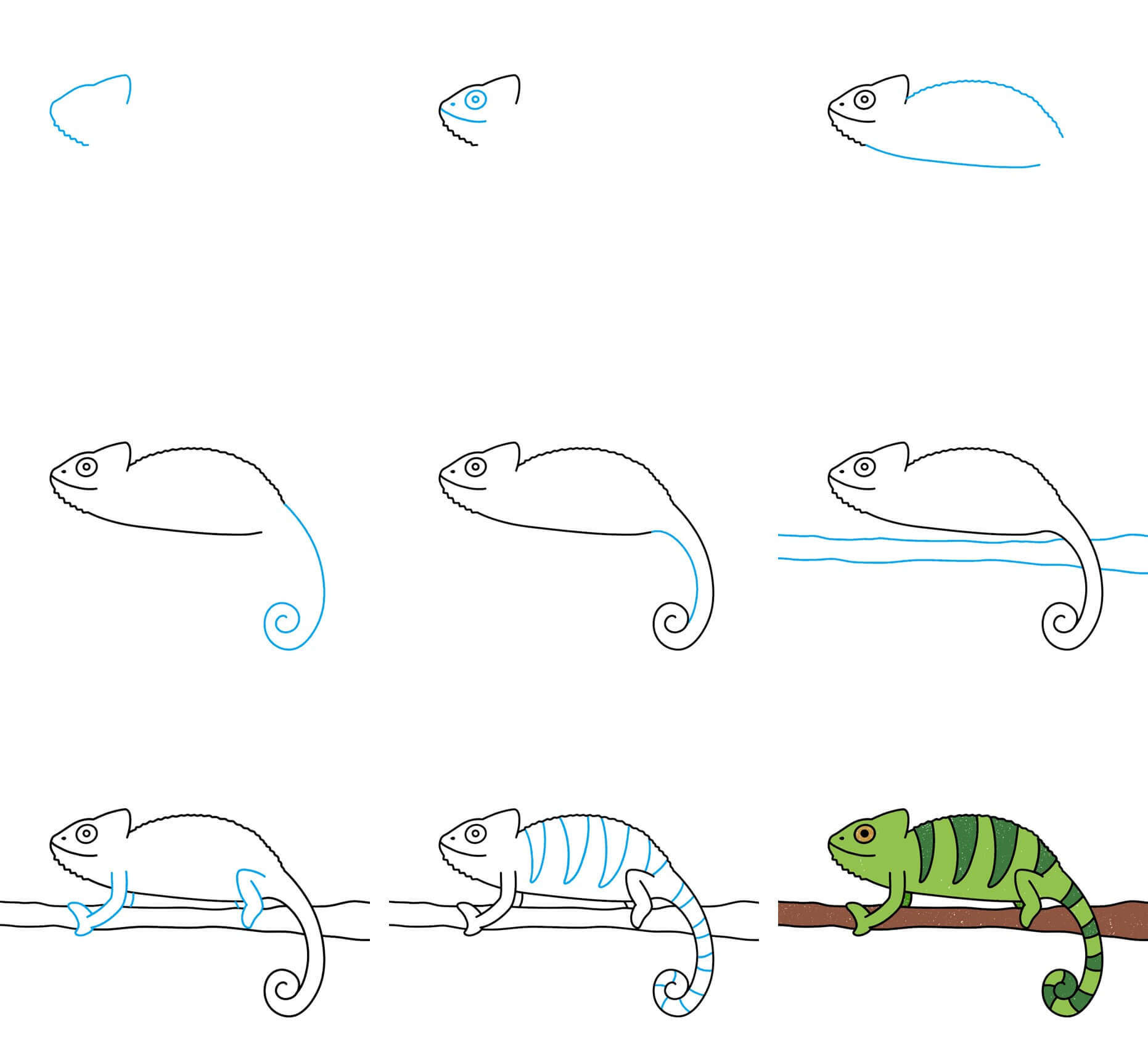 How to draw Chameleon idea (15)