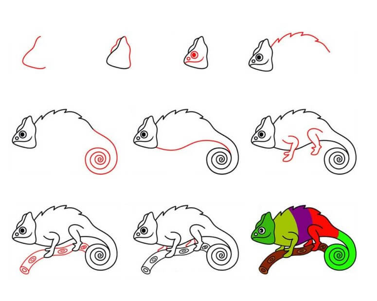 Chameleon idea (7) Drawing Ideas