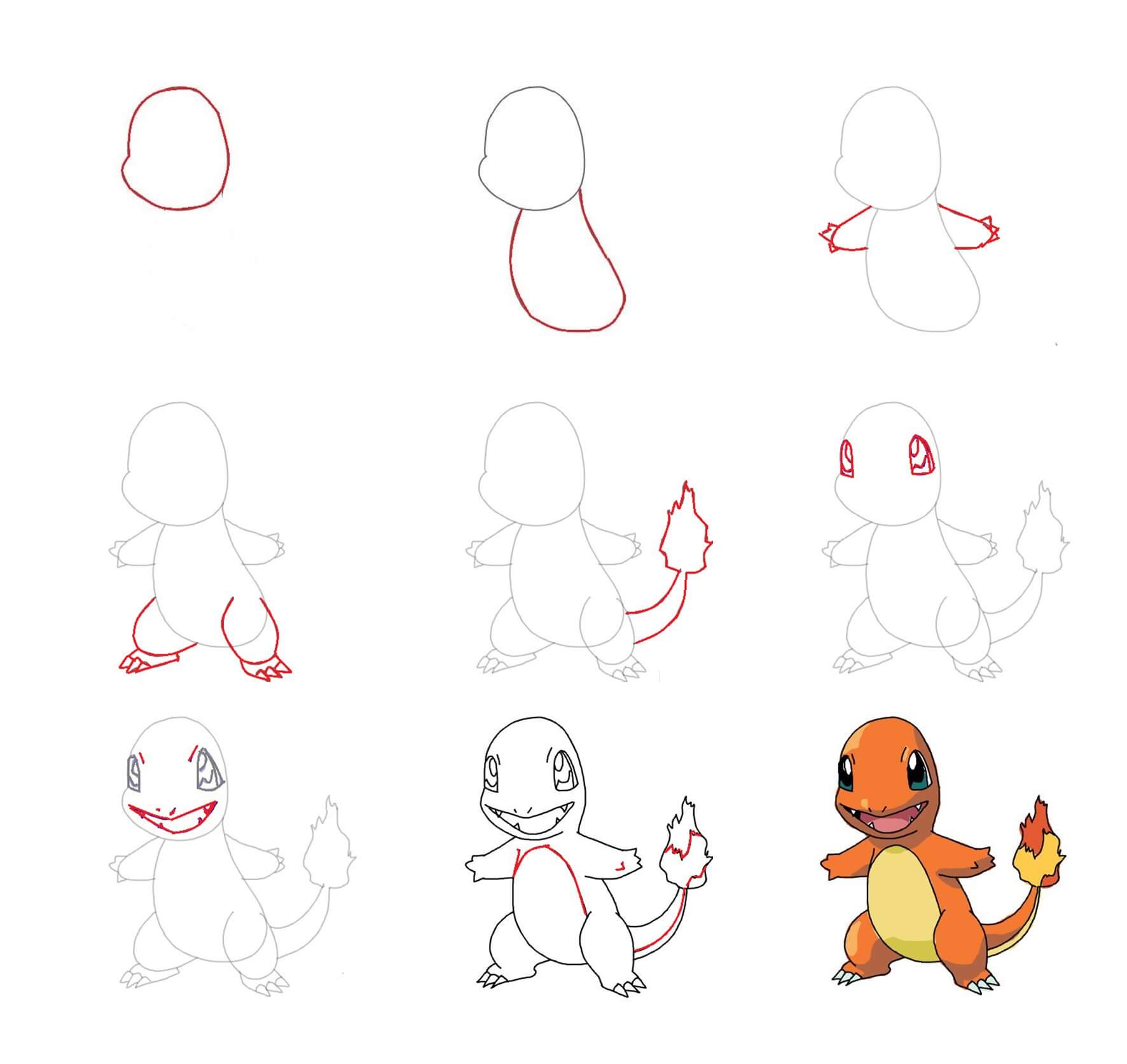 Charmander idea (7) Drawing Ideas