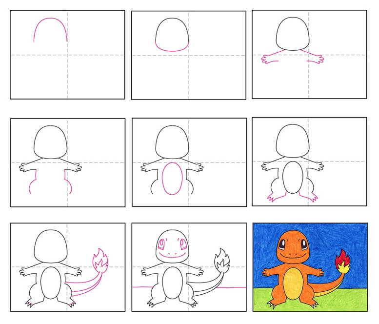 Charmander idea (8) Drawing Ideas