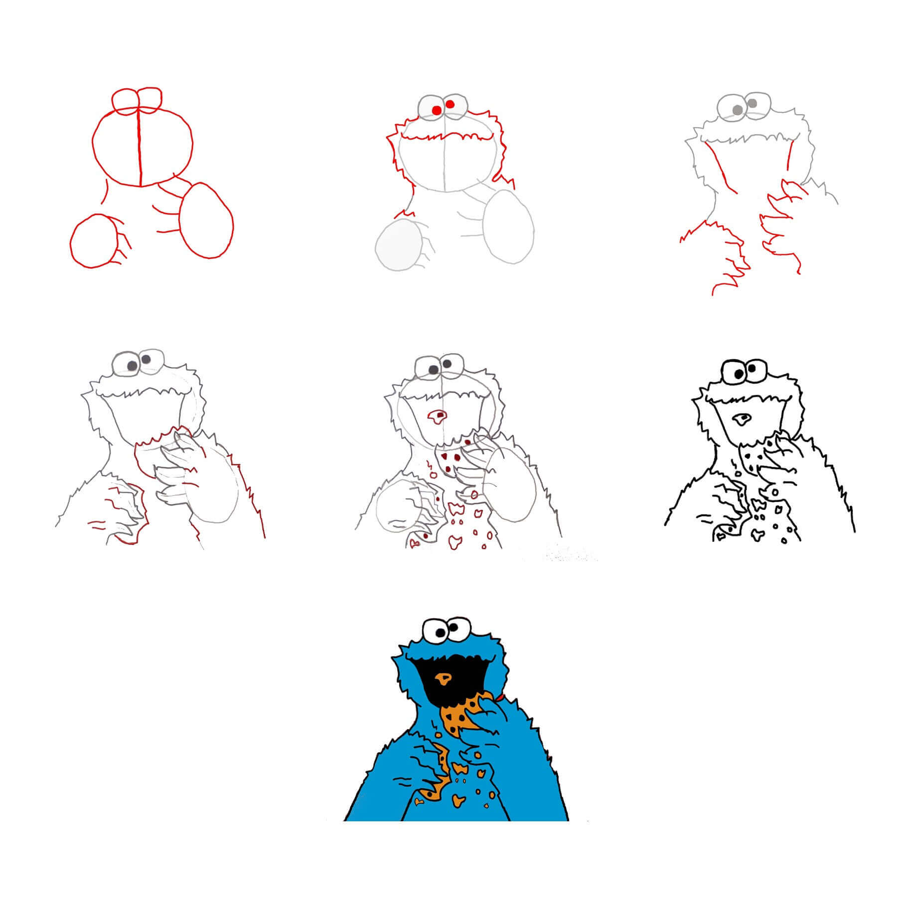 Cookie Monster idea (5) Drawing Ideas