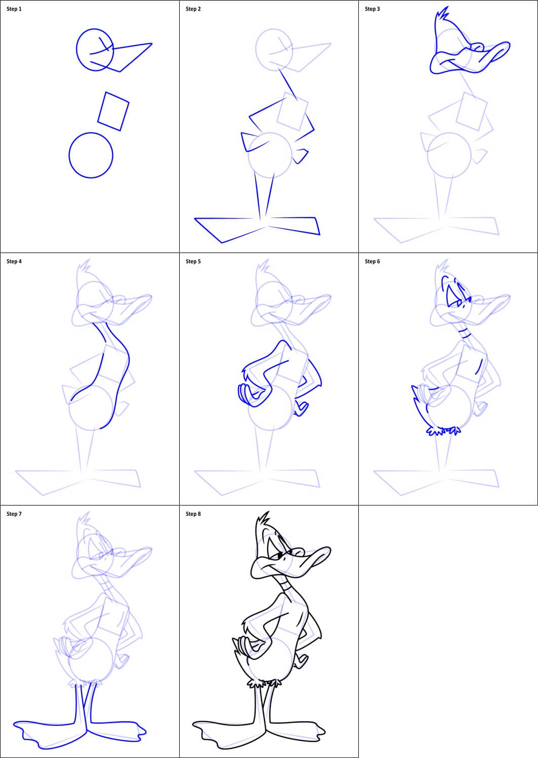 Daffy Duck simple Drawing Ideas