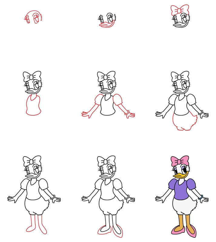 Daisy Duck Drawing Ideas