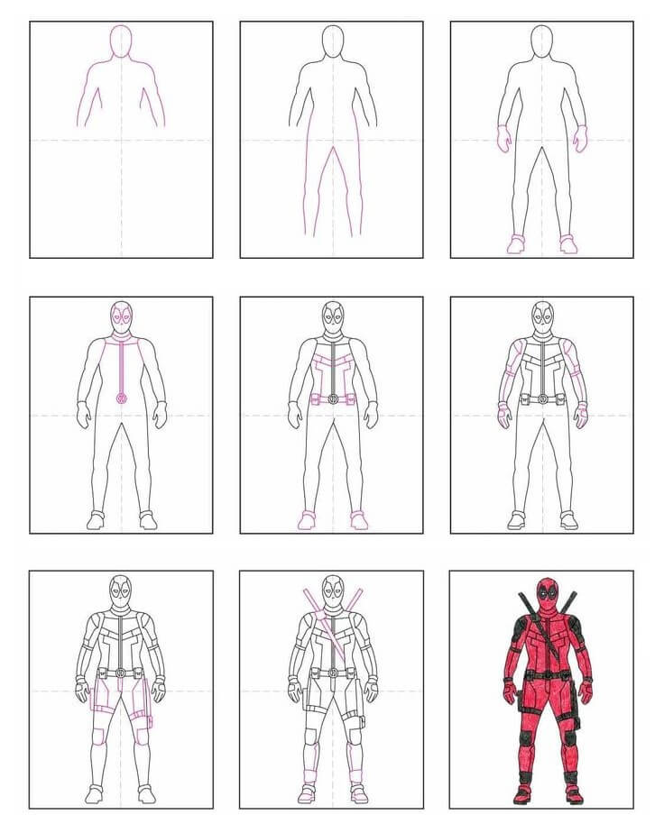 Deadpool idea (10) Drawing Ideas