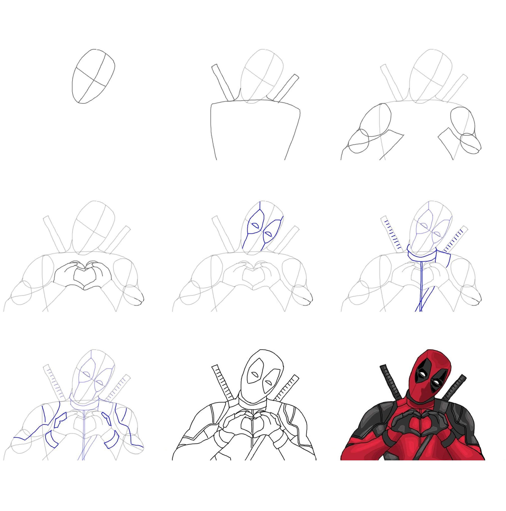 Deadpool idea (6) Drawing Ideas