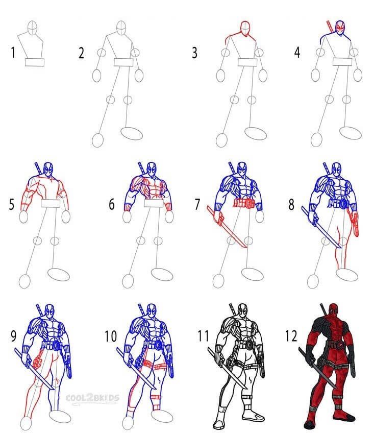 Deadpool idea (7) Drawing Ideas