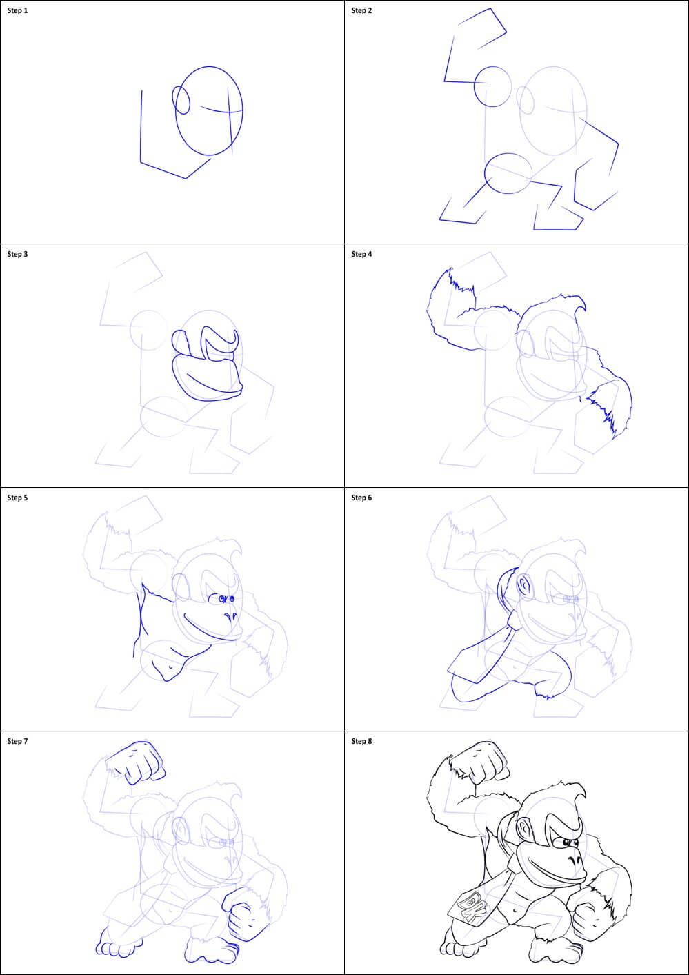 Donkey Kong simple Drawing Ideas