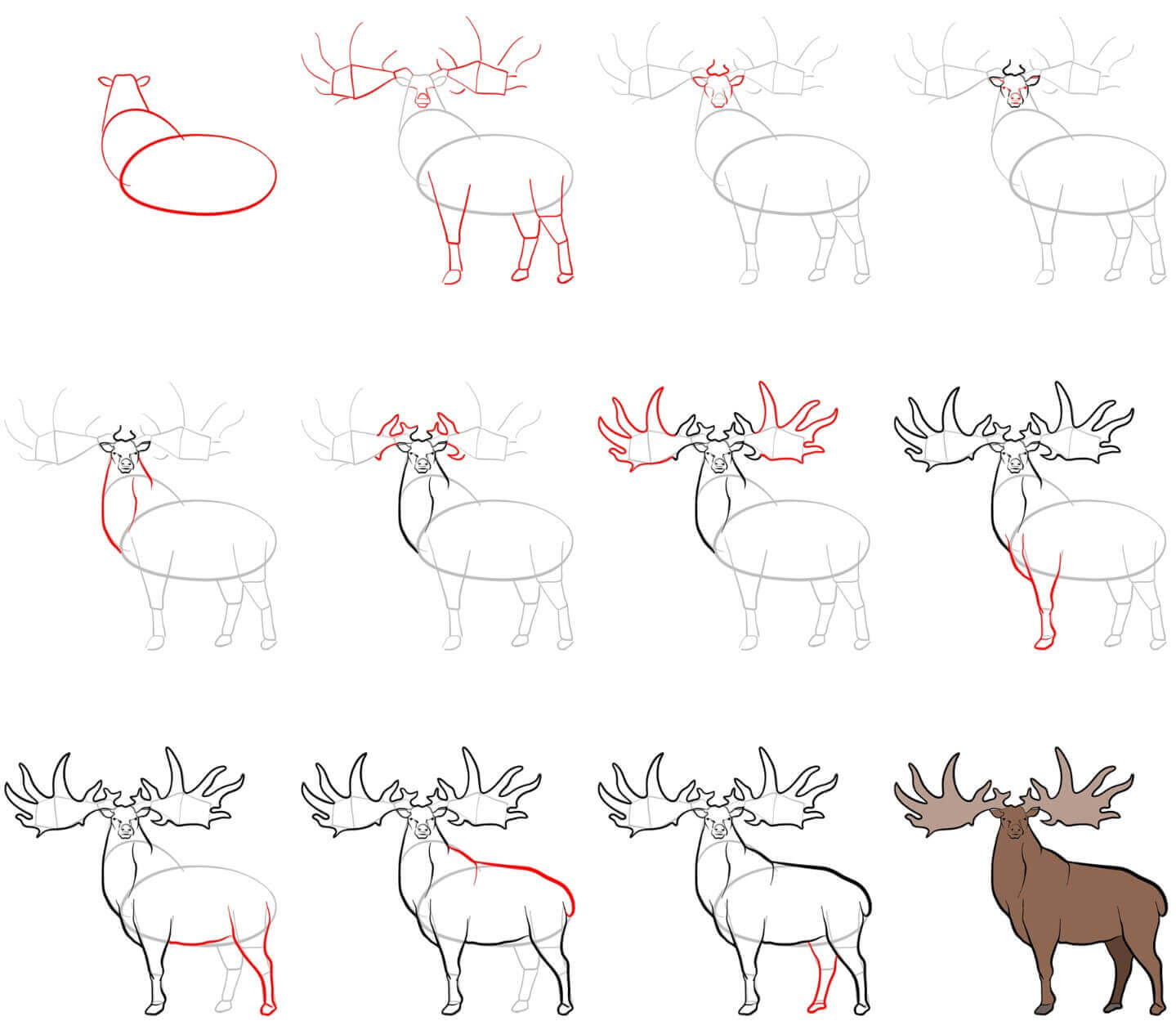 How to draw Elk idea (13)