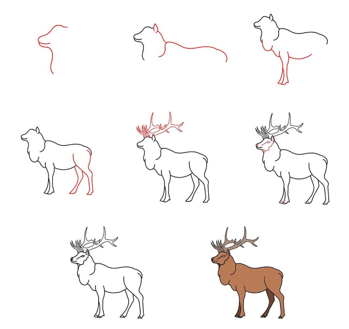 How to draw Elk idea (3)