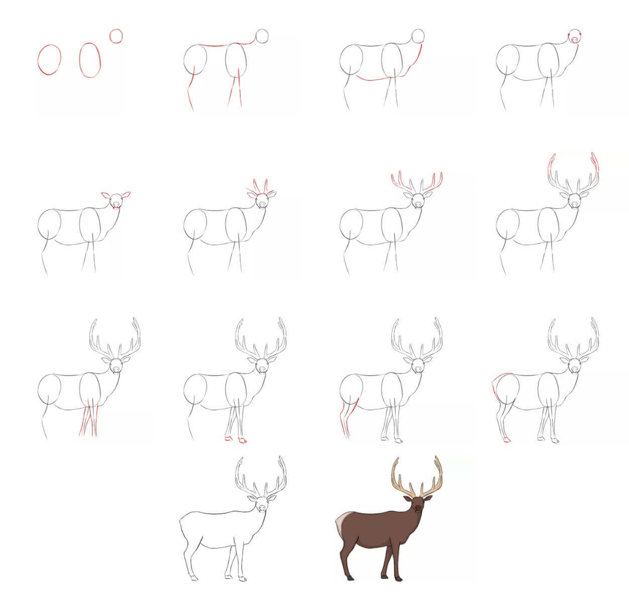 How to draw Elk idea (6)