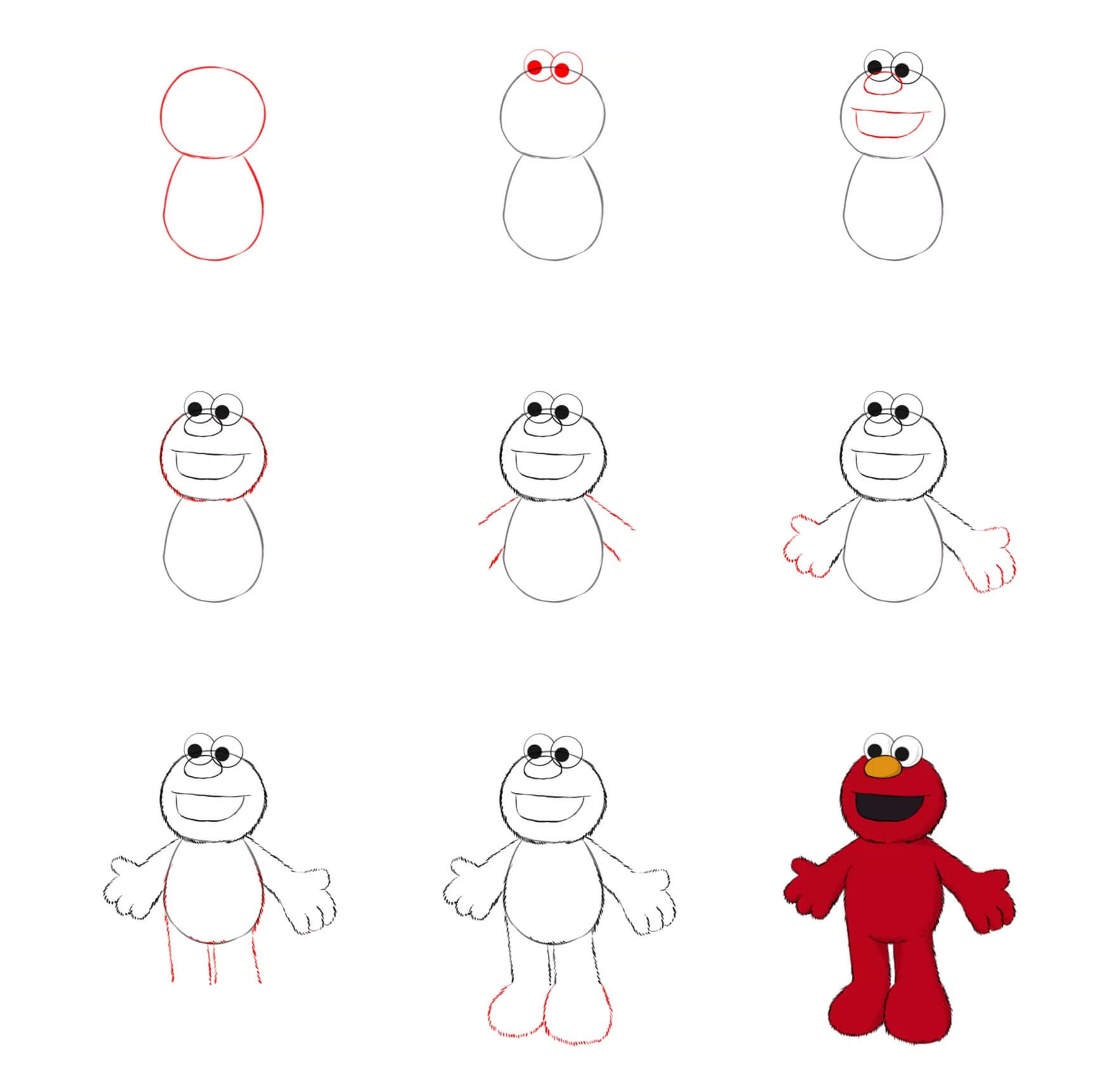 Elmo idea (10) Drawing Ideas