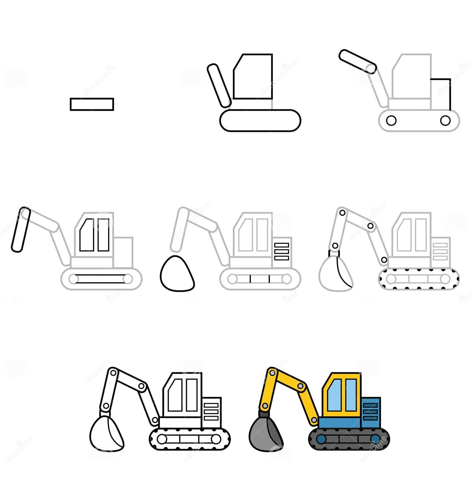 Excavator idea (2) Drawing Ideas