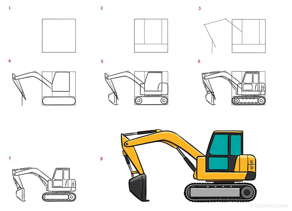 Excavator idea (7) Drawing Ideas