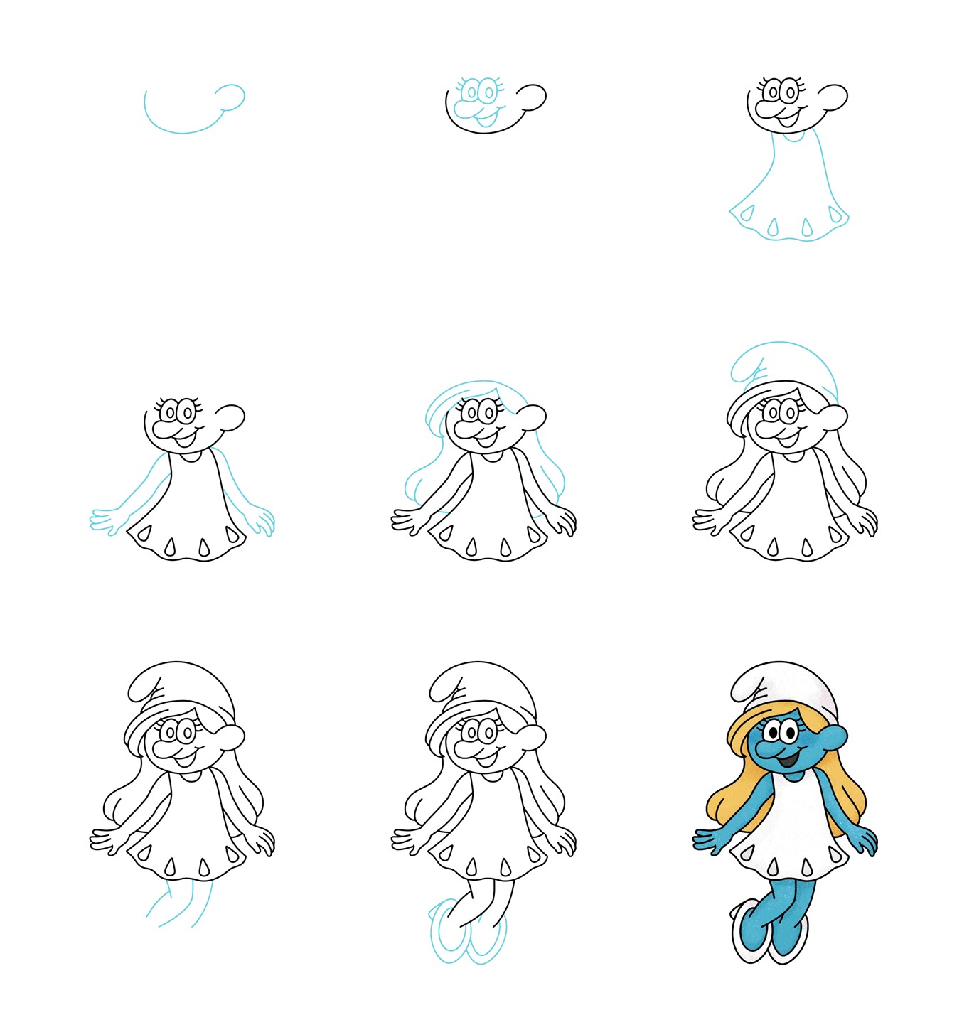 Female Smurf (1) Drawing Ideas