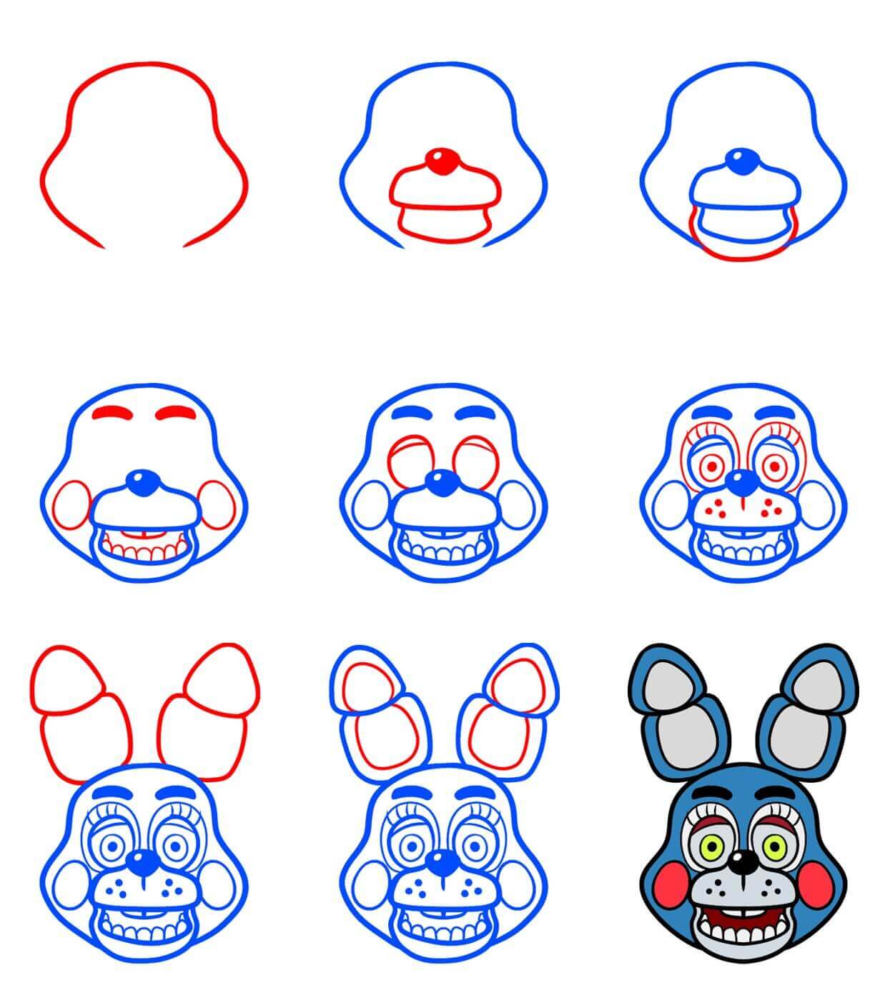 Freddy Fazbear face (1) Drawing Ideas