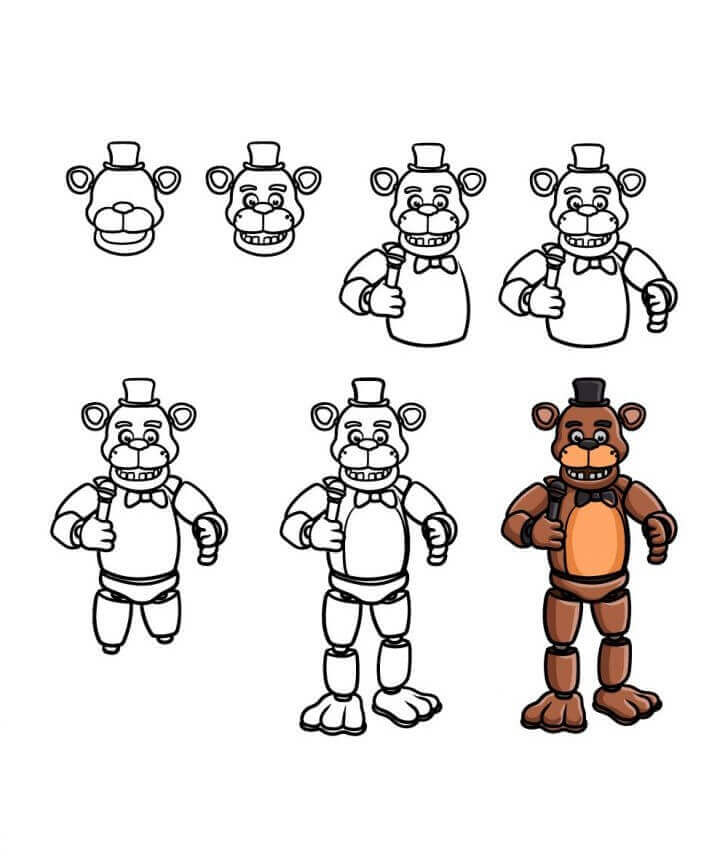 Freddy Fazbear idea (4) Drawing Ideas