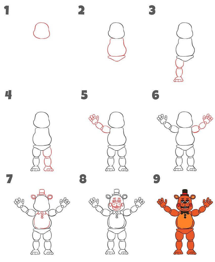 Freddy Fazbear idea (5) Drawing Ideas