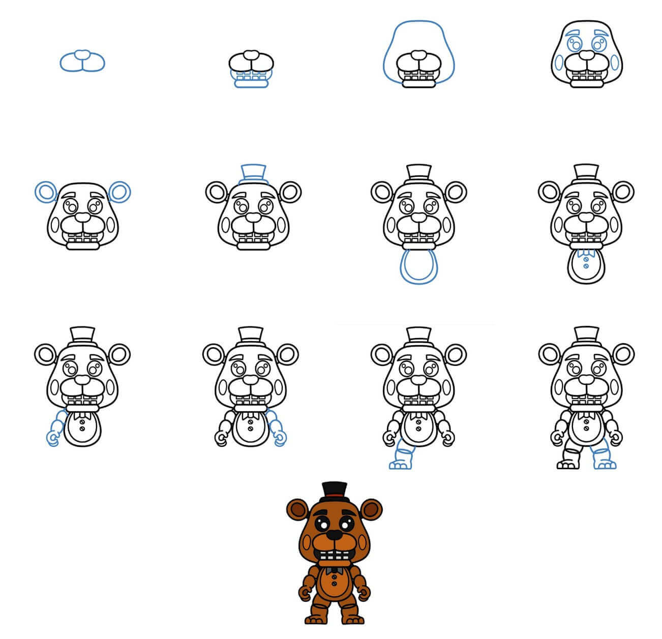 Freddy Fazbear idea (7) Drawing Ideas