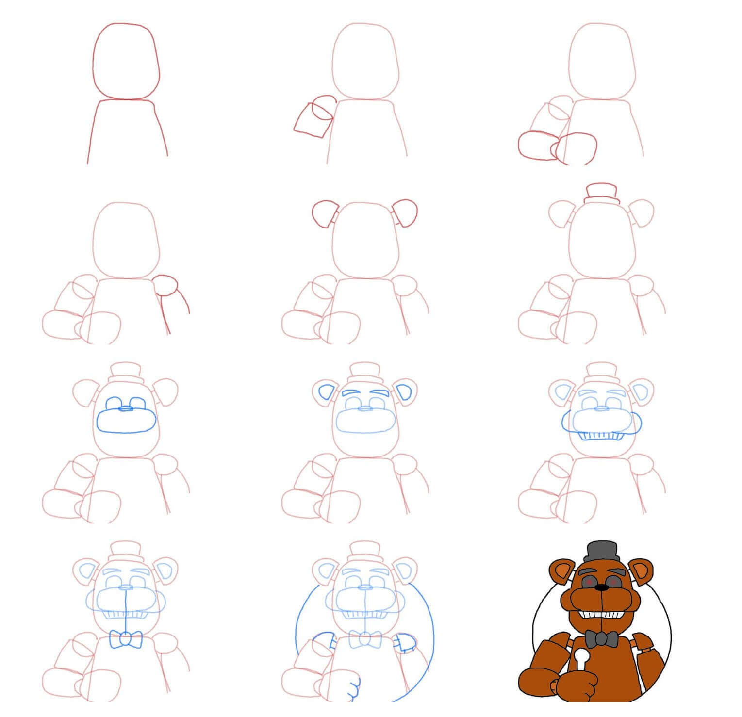 Freddy Fazbear idea (8) Drawing Ideas