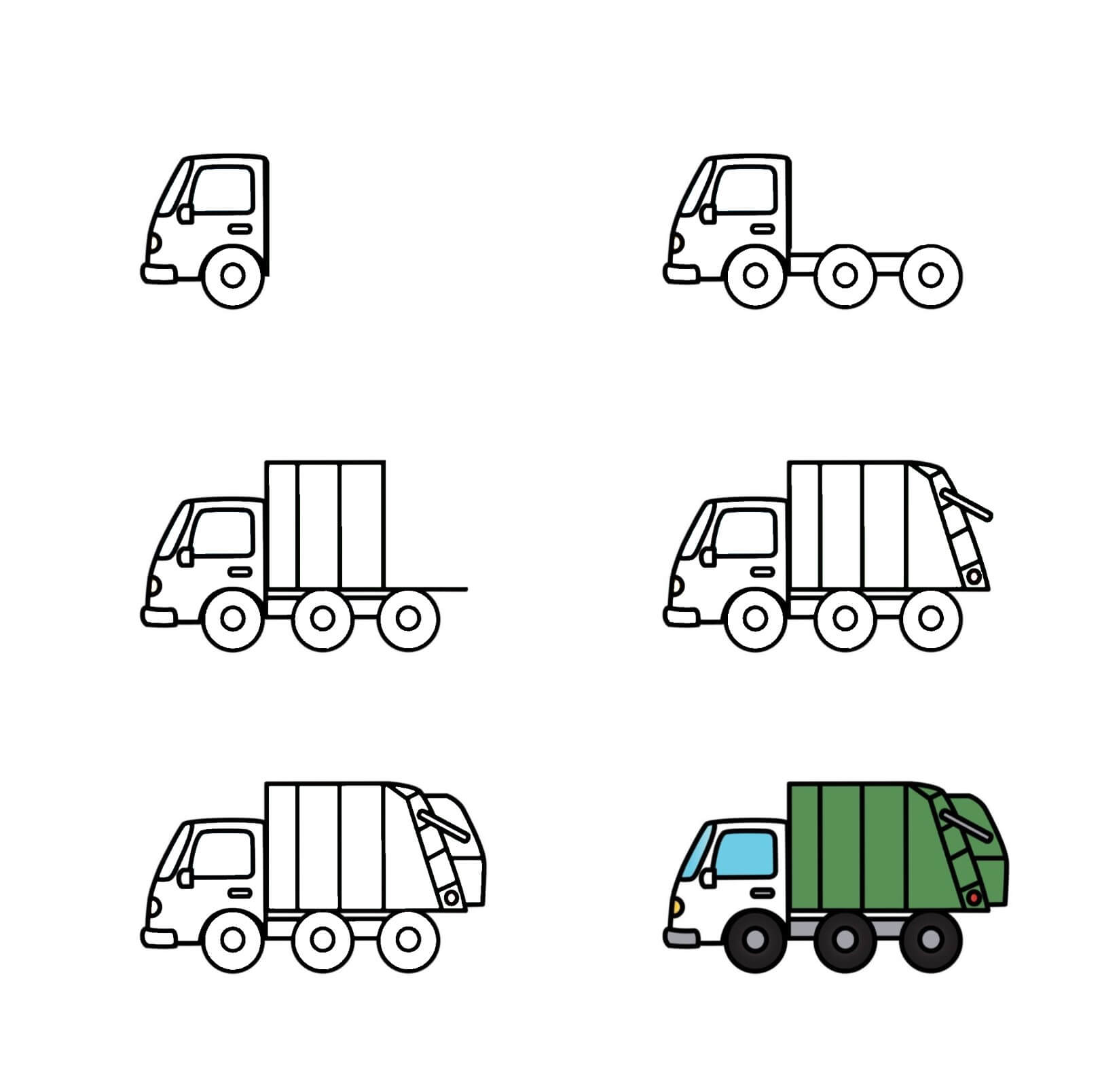 Garbage Truck Drawing Ideas