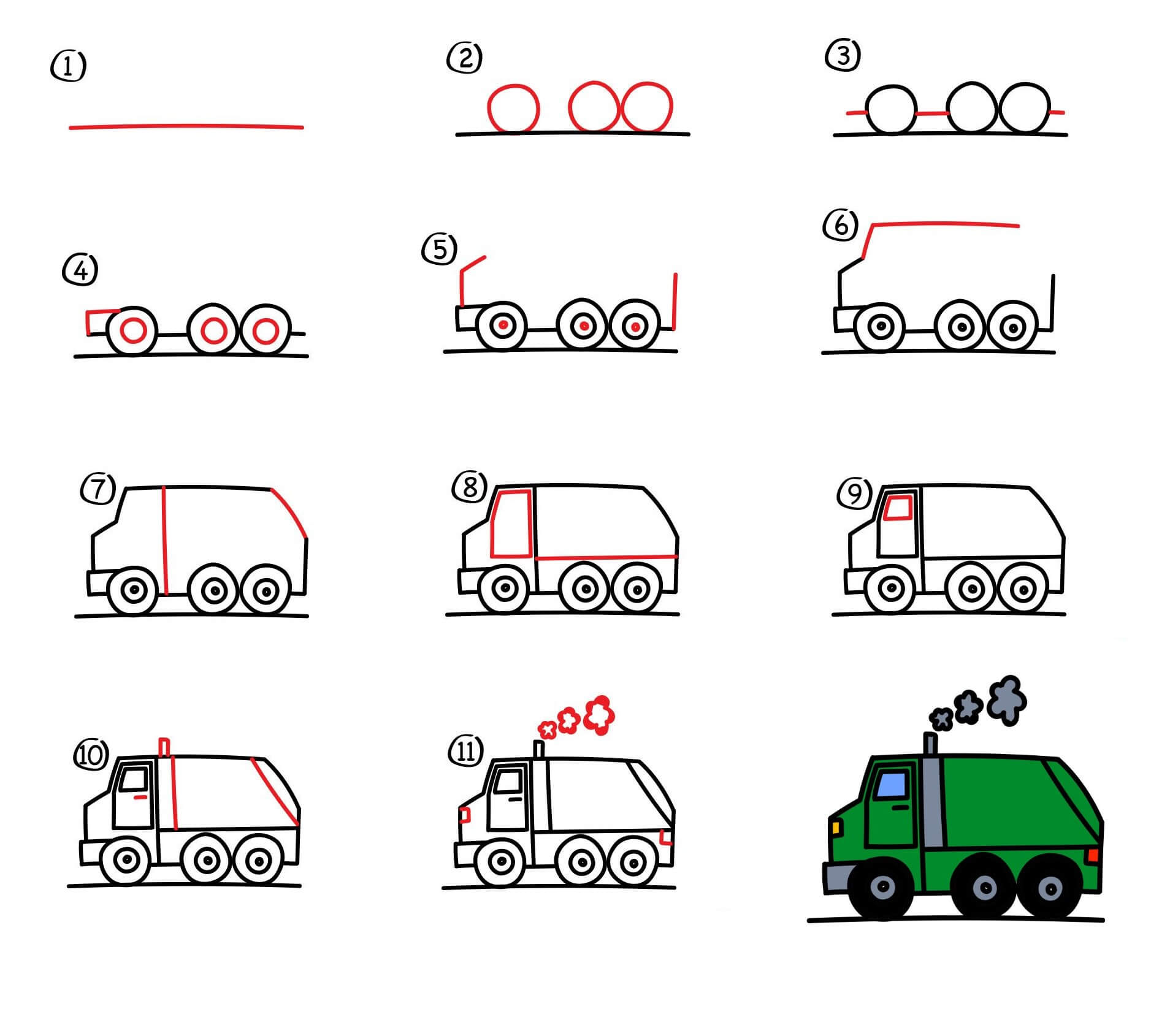 Garbage Truck idea (10) Drawing Ideas