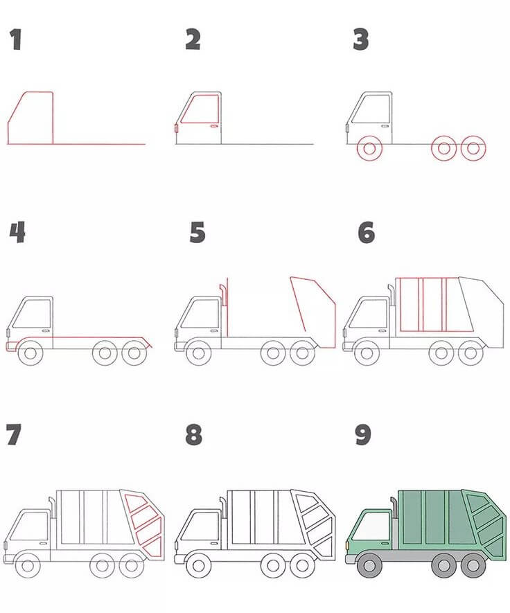 Garbage Truck idea (4) Drawing Ideas