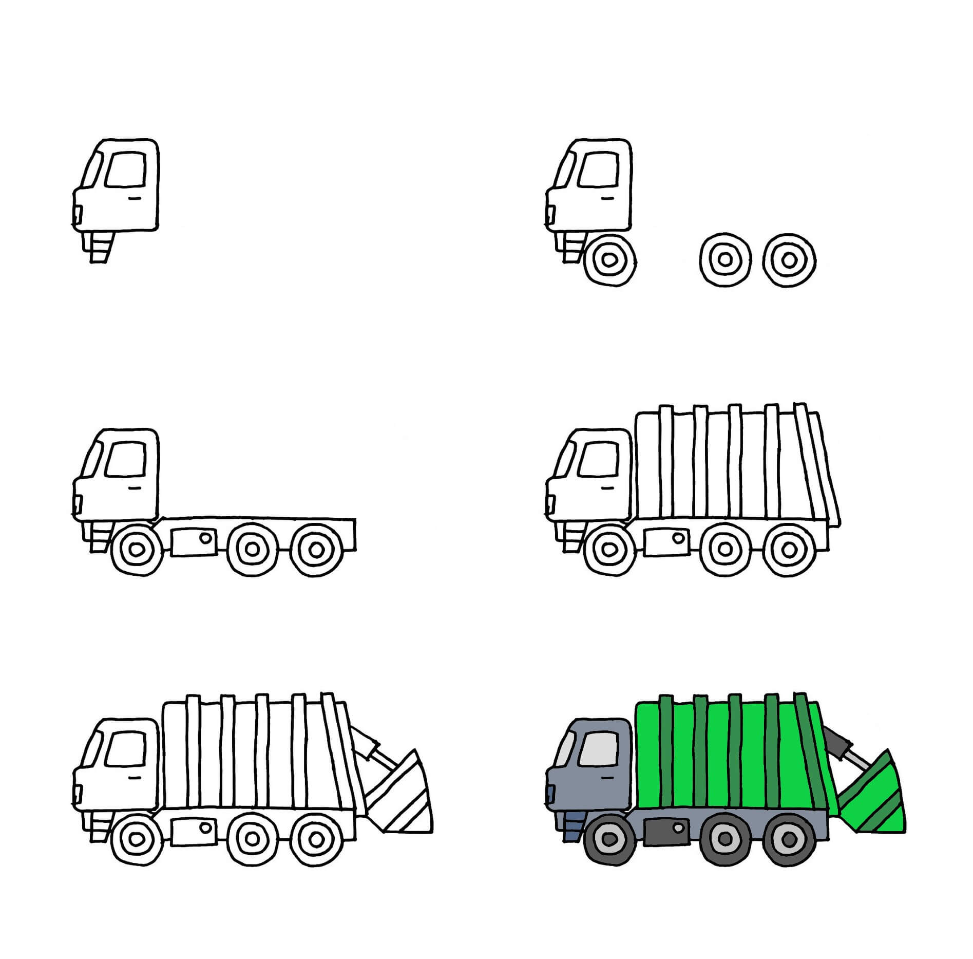 Garbage Truck idea (7) Drawing Ideas