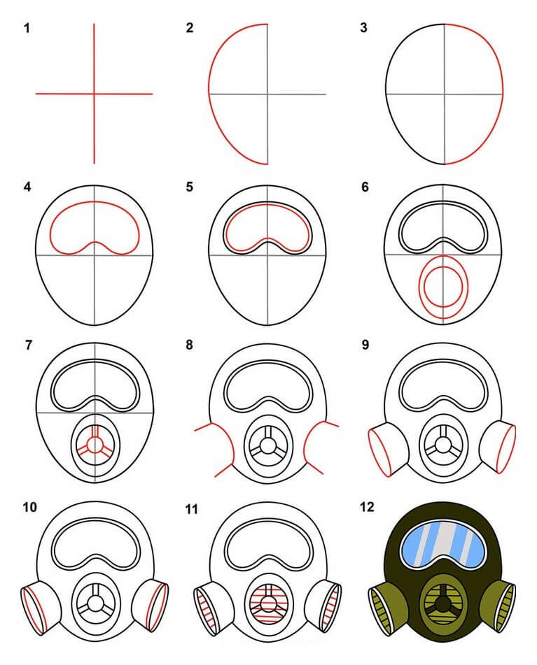 Gas Mask idea (1) Drawing Ideas