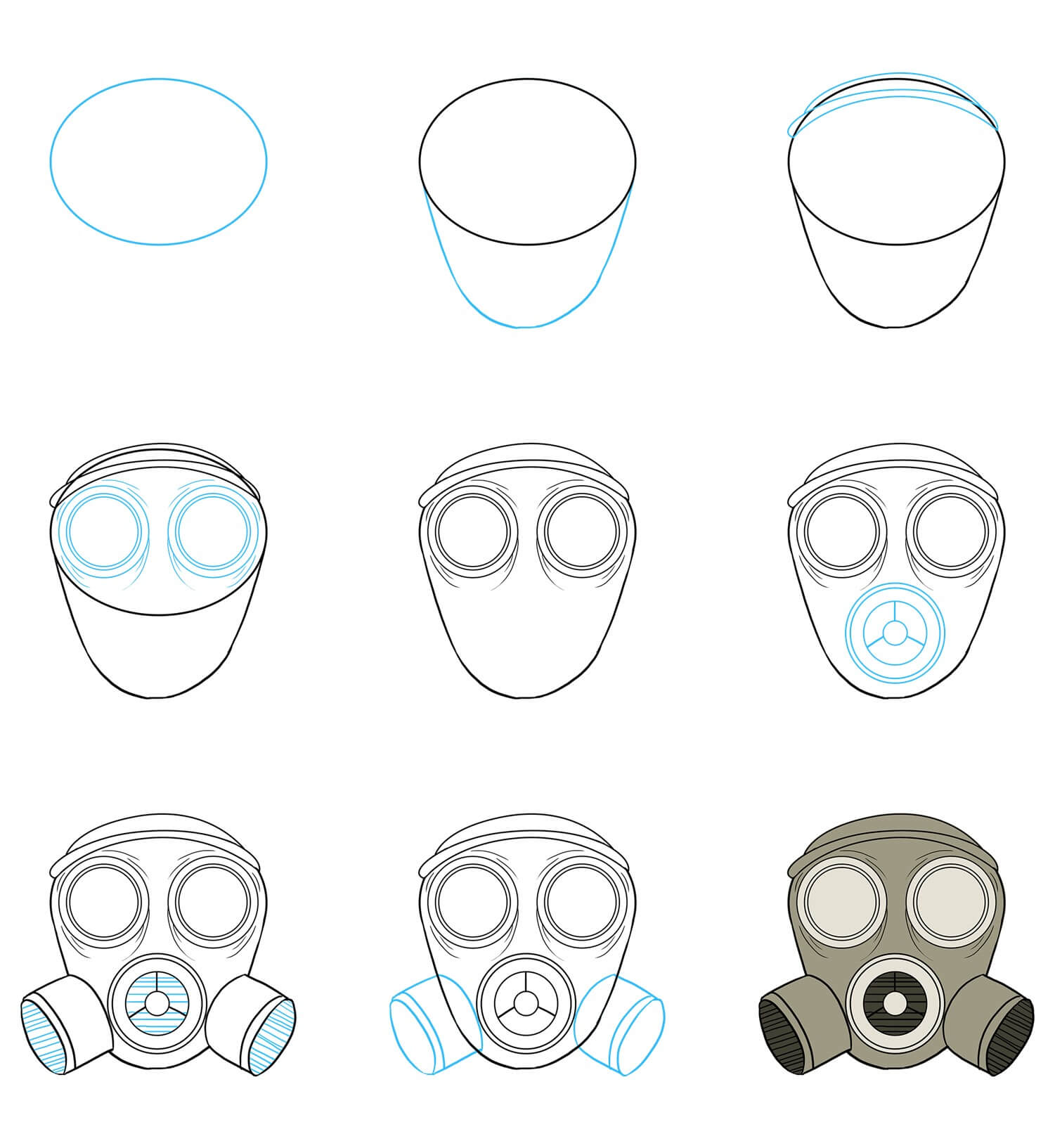 Gas Mask Drawing Ideas