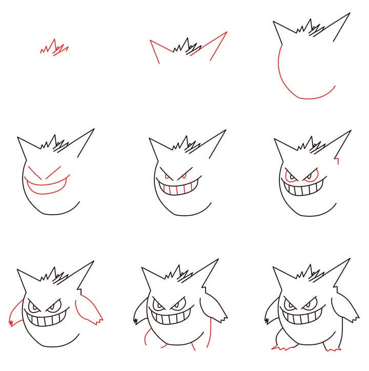 Gengar idea (3) Drawing Ideas