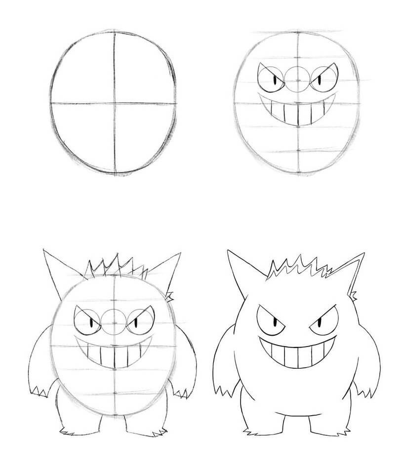 Gengar simple Drawing Ideas