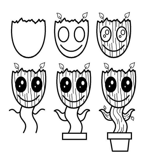 Groot simple Drawing Ideas