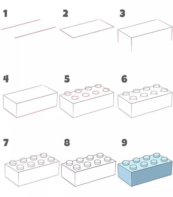 Lego blocks (6) Drawing Ideas