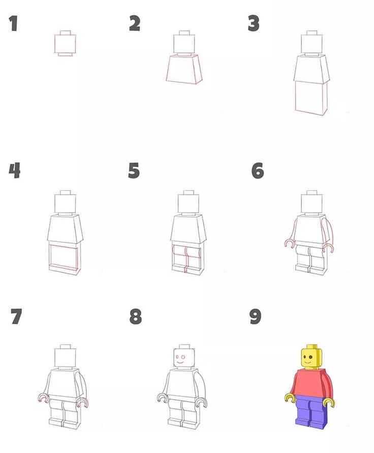 Lego characters (4) Drawing Ideas