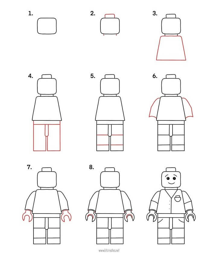 Lego characters (6) Drawing Ideas