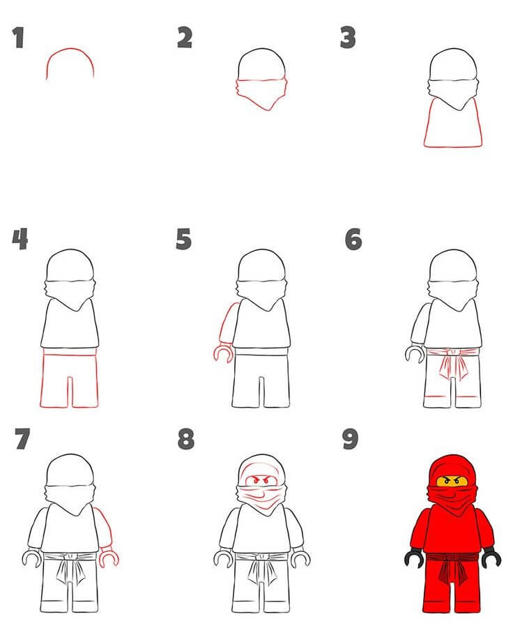 Lego Ninja (1) Drawing Ideas