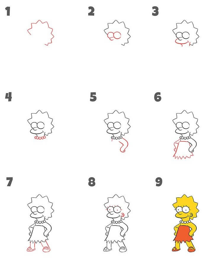 Lisa Simpson idea (5) Drawing Ideas