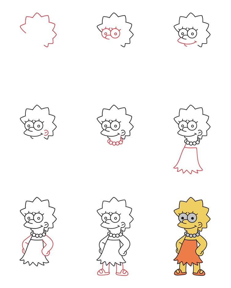 Lisa Simpson Drawing Ideas