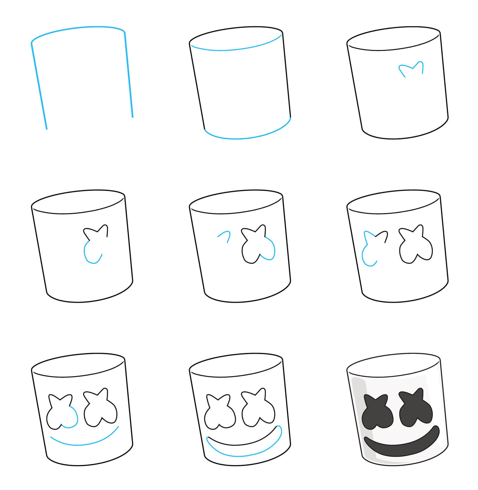 Marshmello Drawing Ideas