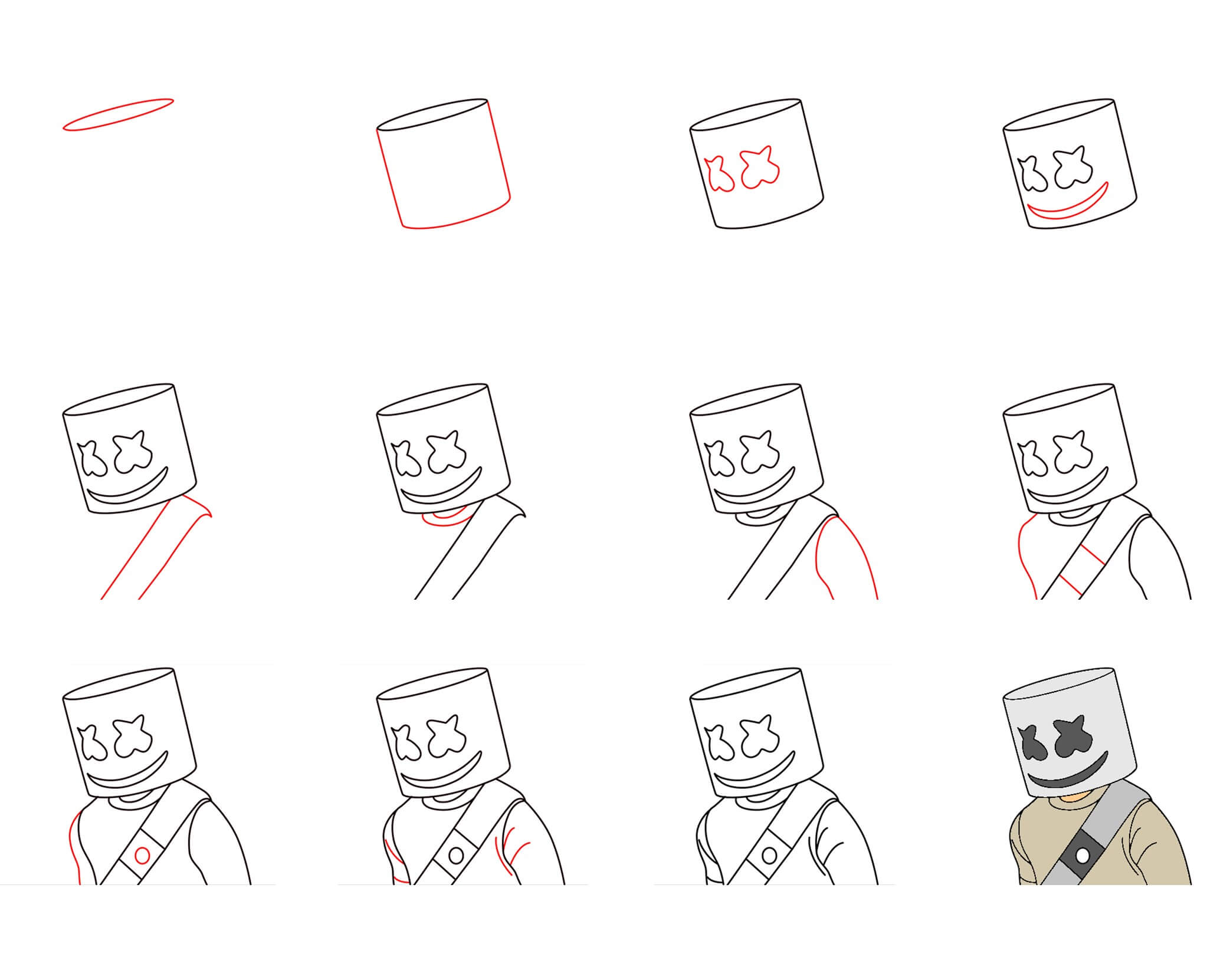 Marshmello idea (3) Drawing Ideas