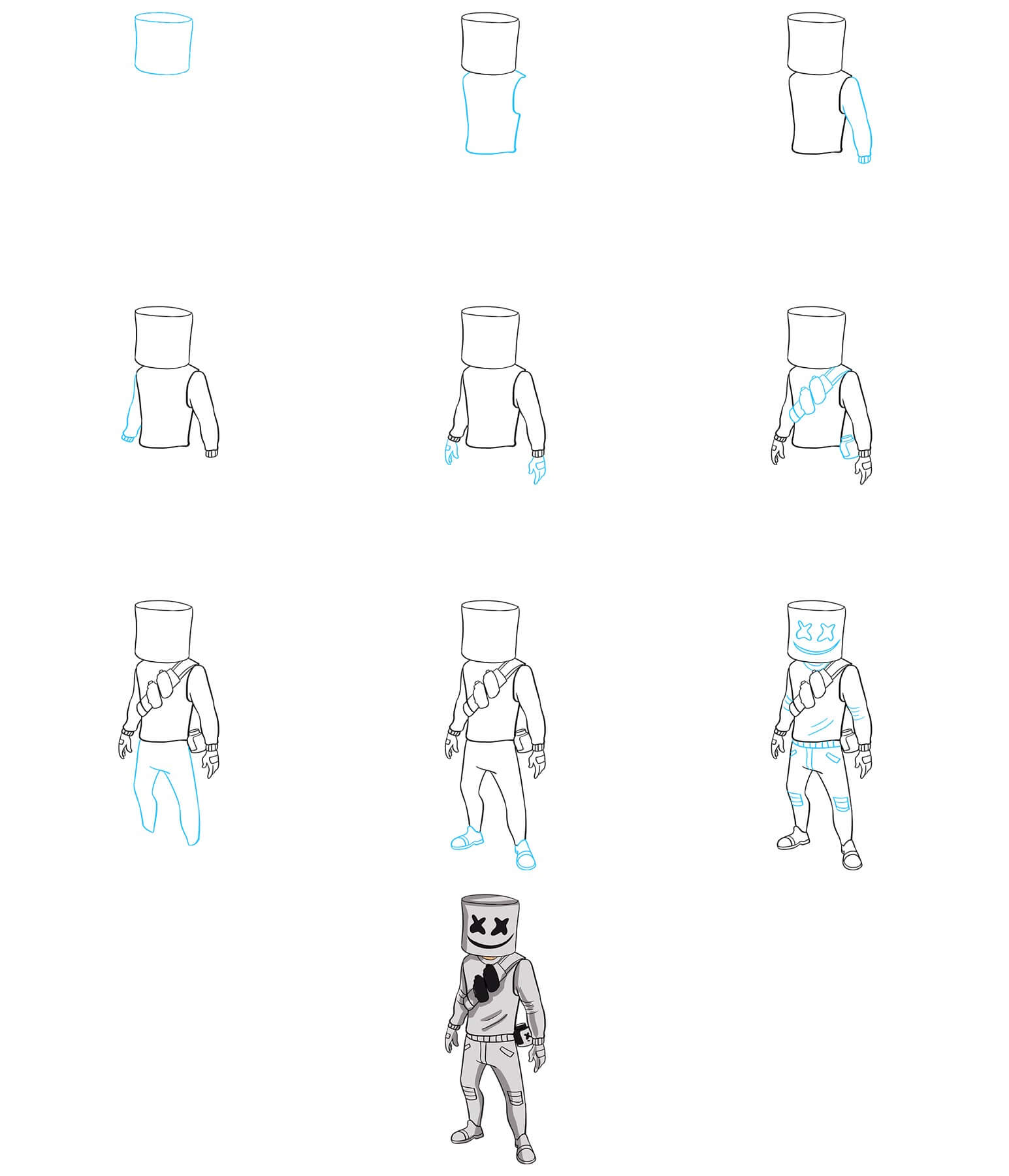 Marshmello idea (5) Drawing Ideas