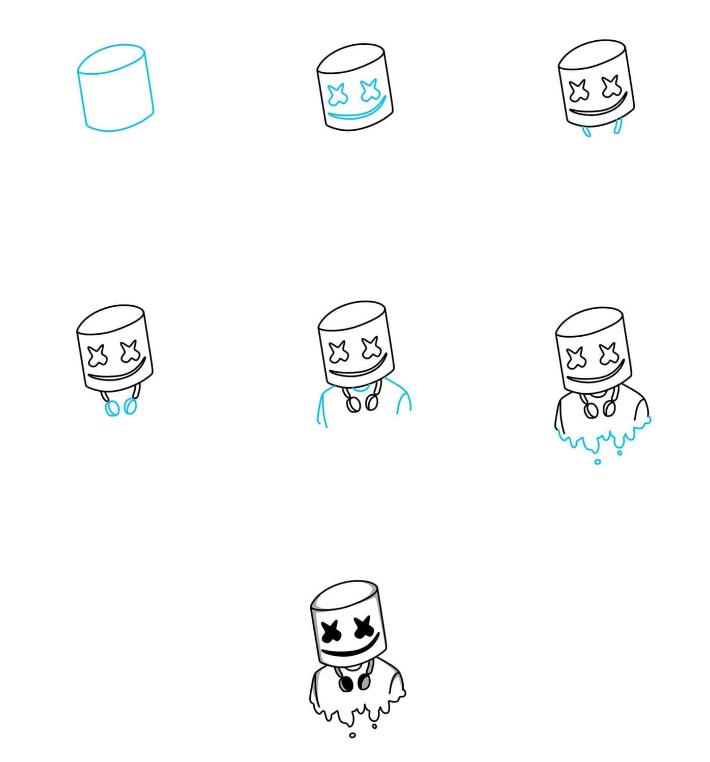 Marshmello idea (6) Drawing Ideas